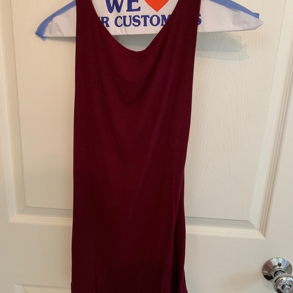 Michael Lauren Maroon Tank Top - Picture 2 of 3